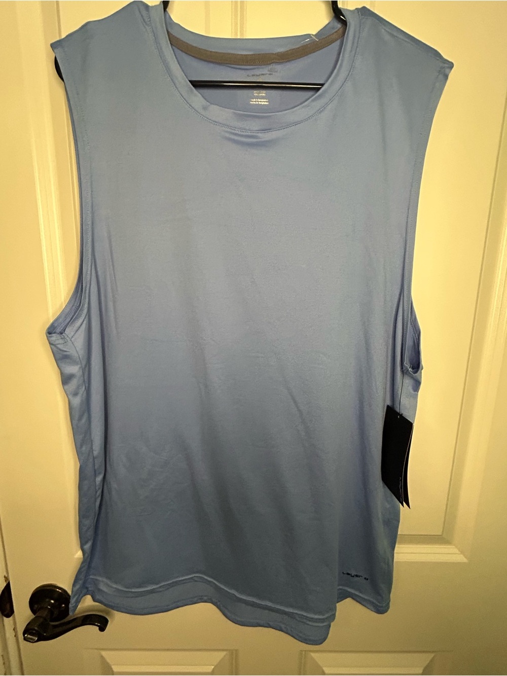 Layer 8 Men’s Light Blue Athletic Tank Top men's performance muscle tank top